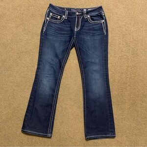 Women’s Miss Me signature boot cut dark blue denim jeans size 30